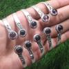 Amethyst  Gemstone 925 Sterling Silver Plated 5Pcs Cuff Bangles Lot ZCB-B11