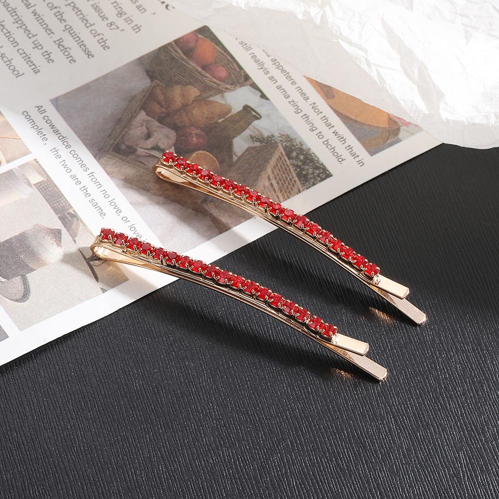 Шикарная заколка для волос Diamond Row: Элегантная и модная высококачественная челка на весенней заколке для волос