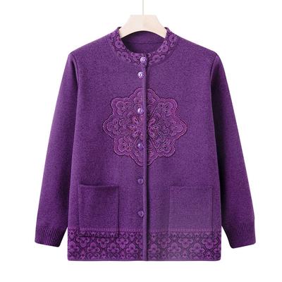 Осенняя одежда для пожилых людей, Женские мамы, Новые свитера-пальто весной и осенью, Свитера и кардиганы для бабушек среднего и пожилого возраста.