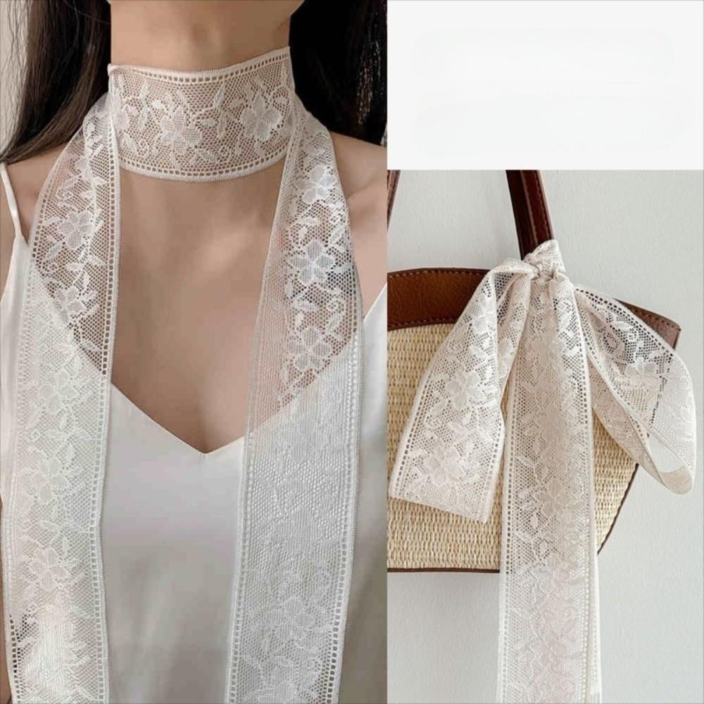 Thin Lace Wrap Scarves Soft Lace Neck Strap Retro Evening Party Scarves Dress Decoration