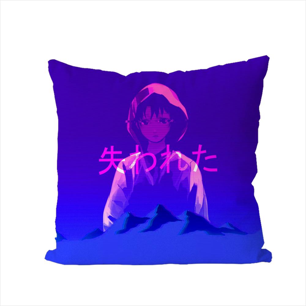 Подушка с принтом Serial Experiments Lain для автомобиля, дивана, декоративная, для дома, двусторонняя, плюшевая, квадратная, наволочка
