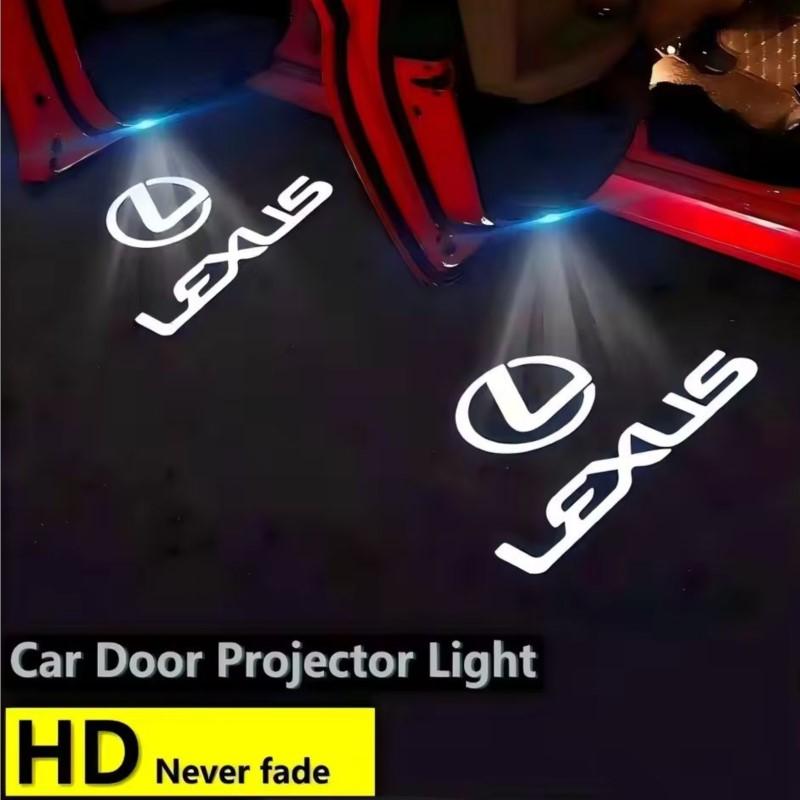 HZN3 2Pcs Led HD Car Door Welcome Light Projector Lamps For Lexus ES300 RX330 RX300 GS300 IS250 IS200 CT200h IS300 NX RX LX GX GS