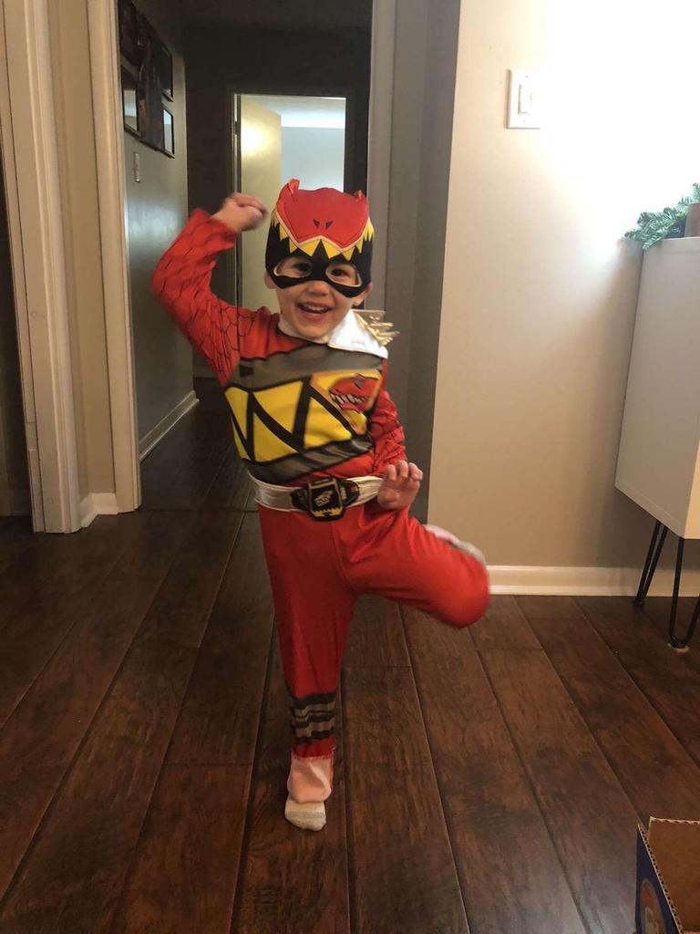 Костюм Power Rangers Red Dragon для детей с мускулами на вечеринку в честь Хэллоуина