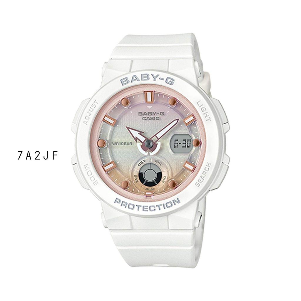 Женские часы Casio Baby-G BEACH TRAVELER BGA-250-7A2JF, белые (Официальный японский продукт)