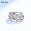 Классическое кольцо Lindon из медного сплава с цирконием, женские ювелирные изделия, свадебный подарок для вечеринки