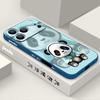 Синий Пальто Узор Панда Чехол-шнурок Для iPhone 17 Pro Max Мягкий Силиконовый Чехол Для iPhone 16 Pro Max Funda iPhone 15 14 13 12 11 16E Air