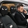 2 шт. Чехлы на подголовник автомобиля Большие глаза Защитный чехол на подголовник автомобиля Декоративные аксессуары для интерьера Универсальный чехол на подголовник автомобильного сиденья