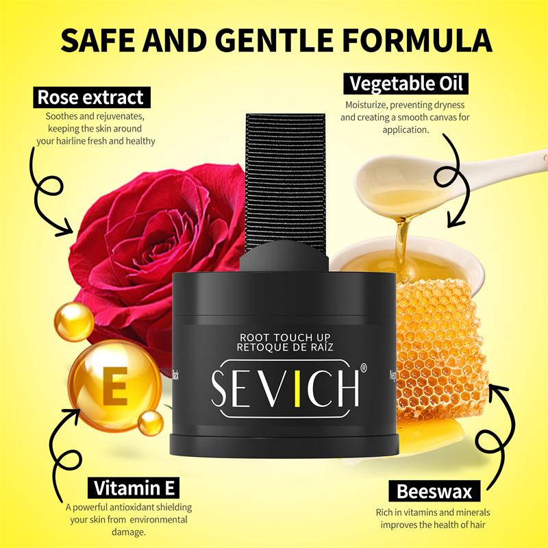 Пудра для линии роста волос Консилер Временная маскировка корней волос Контроль линии роста волос Покрытие седины Пудра-тень для линии роста волос Мгновенно