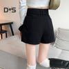 Женская юбка в корейском стиле с высокой талией, мини-юбка с поясом, короткая юбка-кюлот, уличная юбка-карго с большим карманом, шорты, консервативная, не подверженная воздействию, леди