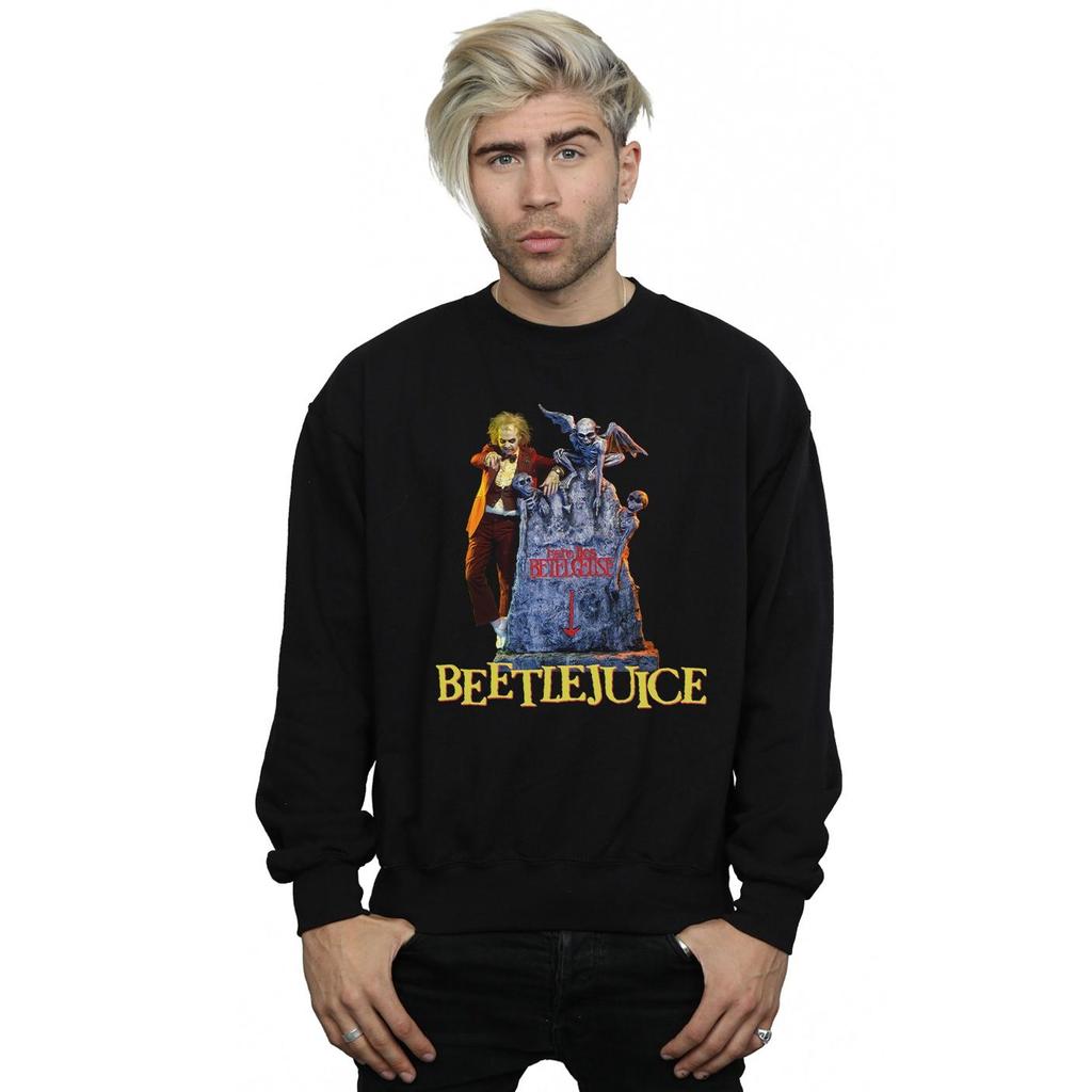 Beetlejuice Mens Here Lies Sweatshirt