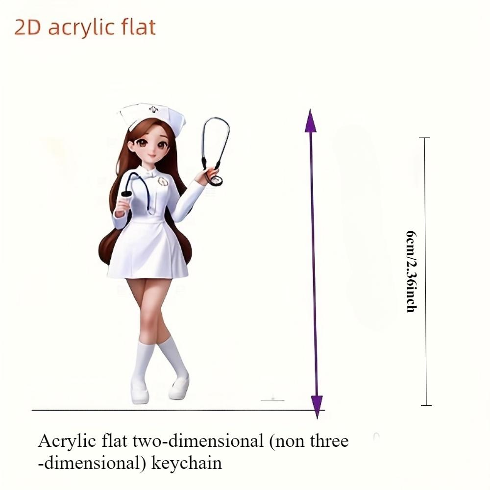 Элегантный и красивый акриловый брелок для ключей «Медсестра» - брелок в виде медицинской униформы медсестры для дня медсестер, кулон, подарочные сувениры для друзей