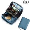 Card Bag Leather Coin Purse Zipper Card Sleeve Female Organ Card Bag Large Capacity