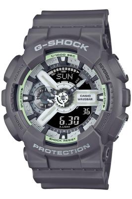 Мужские часы Casio Серия HIDDEN GLOW Серые G-Shock GA-110HD-8AJF,