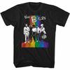 The B-52's Band and Rainbow Black Adult T-Shirt