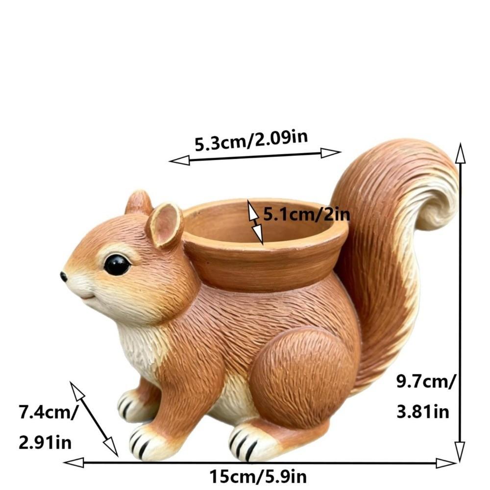 Handmade Squirrel Succulent Flowerpot Resin Succulents Plant Pots Living Room Decoration
