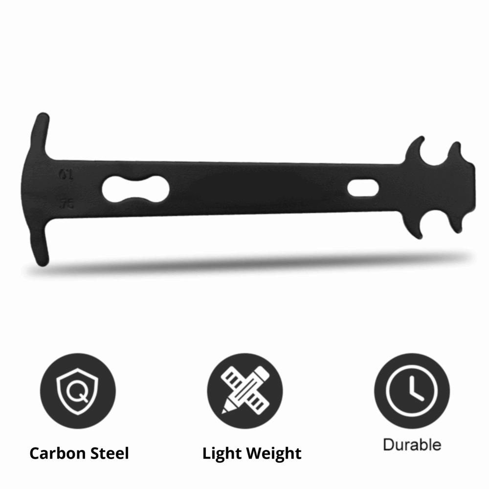 2Pcs Black Bike Chain Wear Indicator Tool Carbon Steel Chain Wear Checker Bike Maintenance