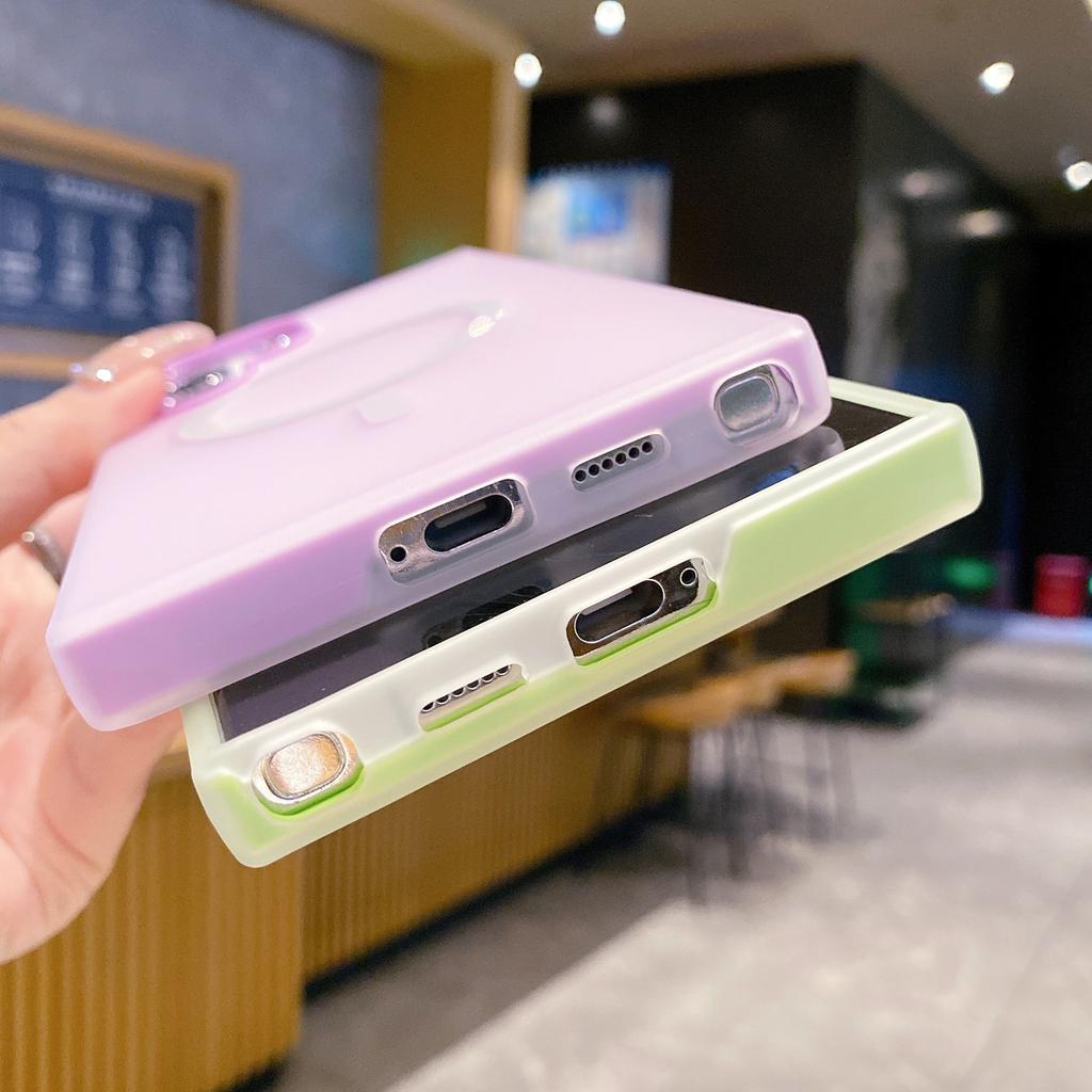Матовый прозрачный конфетный чехол 2-в-1 с магнитной фиксацией MagSafe для Samsung S25 Edge S24 S23 FE Ultra Plus A17 A07 A56 A36 A26 A16 Мягкая накладка