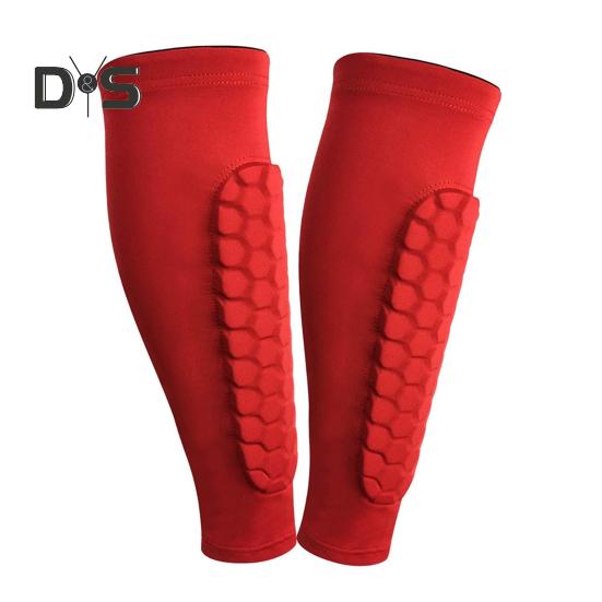 Футбольные щитки для голени для молодежи и взрослых, компрессионный рукав для голени с сотовыми накладками, спортивная защитная экипировка для футбола, бейсбола, катания на лыжах, хоккея
