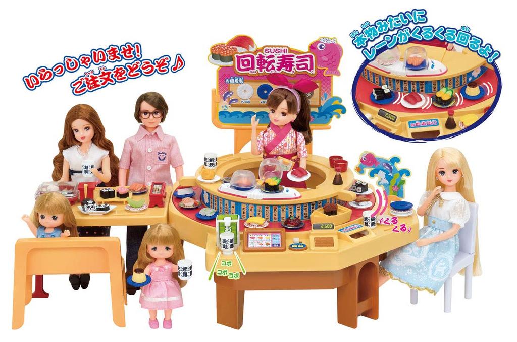 TAKARA TOMY Игрушка-конвейер Kuru Kuru Doll Play Toy Для детей от 3 лет Соответствует стандартам безопасности игрушек Сертификация ST Mark Licca TAKARA TOMY "Licca-chan Sushi"