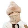 Hat Women's Velvet Thickening Cycling Windproof Neck Scarf Mask Integrated Ear Protection Cold Protection Neck Protection Thickened Warm Baotou Hat