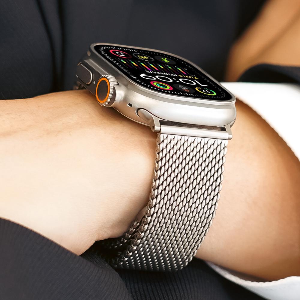 Встроенный металлический магнитный ремешок для Apple Watch Ultra Титановый 10 9 8 Se