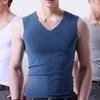 M Wardrobe Plus Size Men Sporty Solid Color Sleeveless V Neck Slim Seamless Vest Tank Top