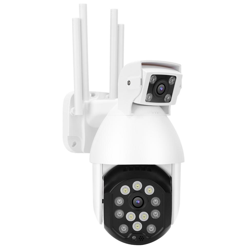 Камера видеонаблюдения 1080P WIFI с двумя объективами, функцией автоматического слежения, полноцветная камера ночного видения с 22 лампами