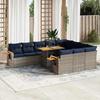 VidaXL 11-piece Garden Sofa Set and Cushions Rattan Acacia, Outdoor Sofa Set, Garden Furniture, 3327652