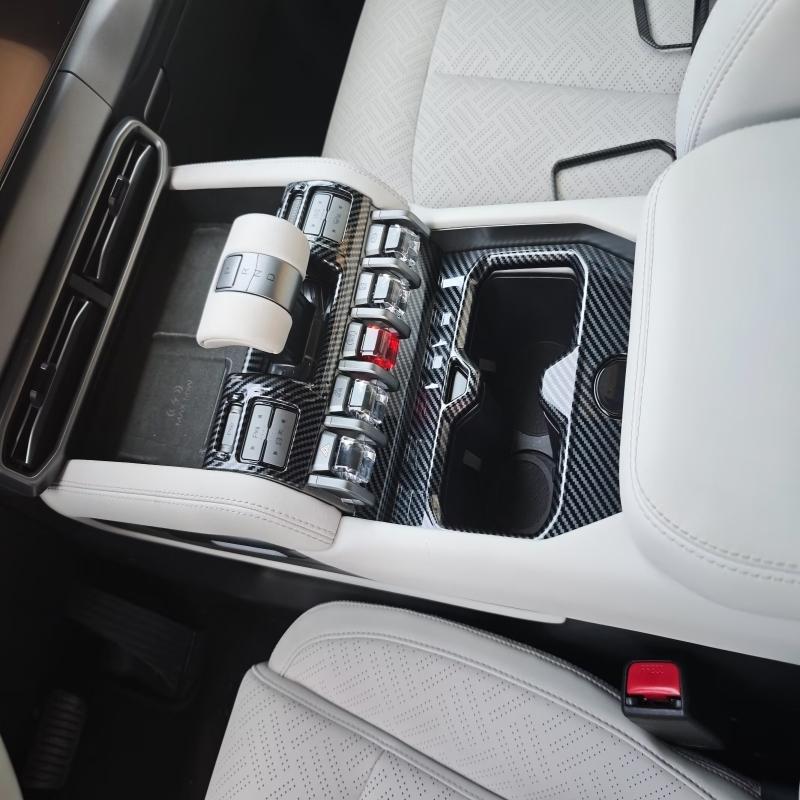Для BYD Formula Leopard Titanium 3 2025 Панель переключателя стеклоподъемника из АБС-пластика и углеродного волокна, кнопка блока переключения передач, крышка подстаканника