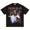 Men's Tupac Shakur Pattern Cotton T-Shirt Summer New Men's Women's Cotton T-Shirt Vintage Streetwear