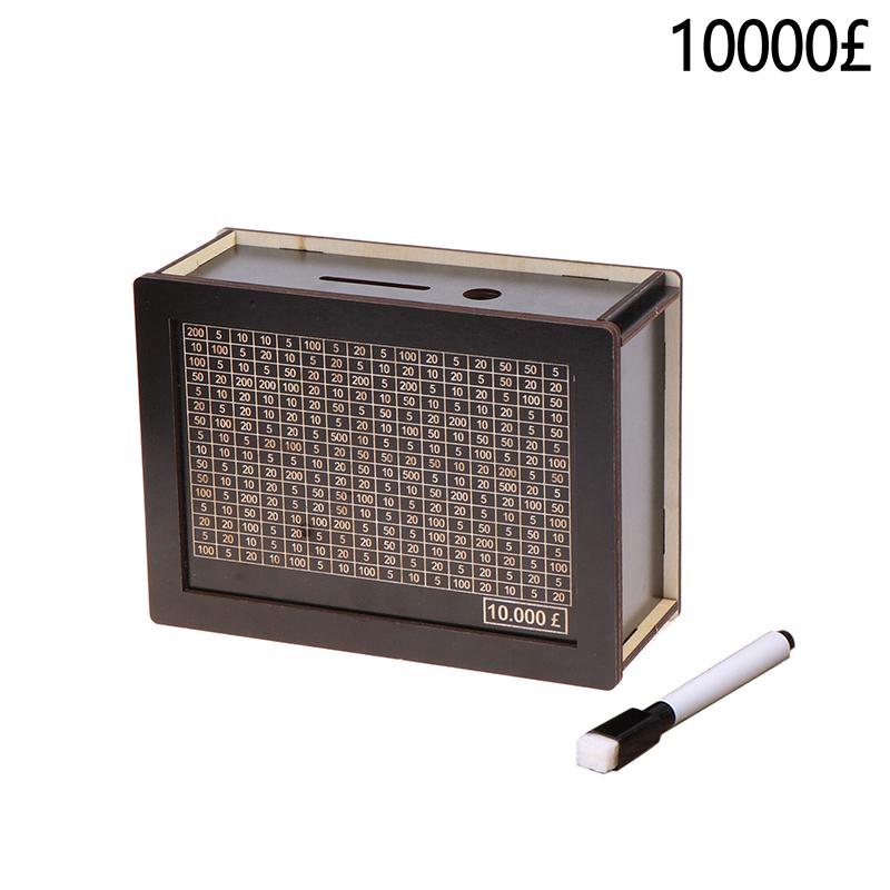 Копилка для денег 500/1000/2000/3000/5000/10000 евро, деревянная копилка для денег, многоразовая копилка с копилками для целей и чисел