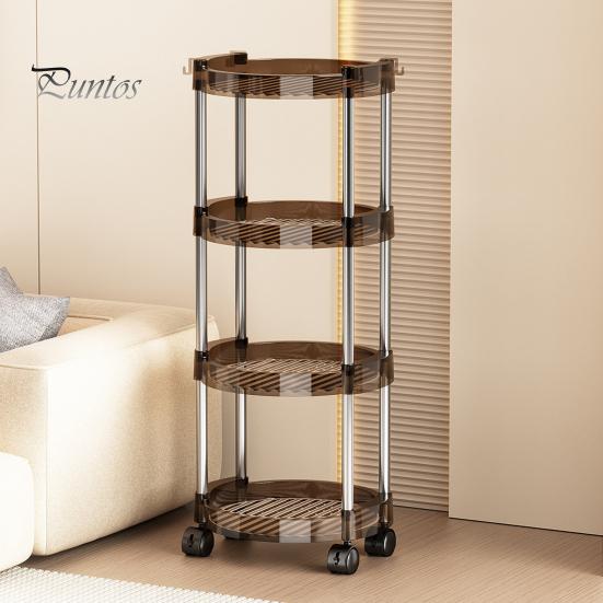 Стеллаж для хранения вещей, многоуровневая тележка с вращающимися на 360 градусов колесами, прочный несущий органайзер для косметики в ванной, полка большой емкости