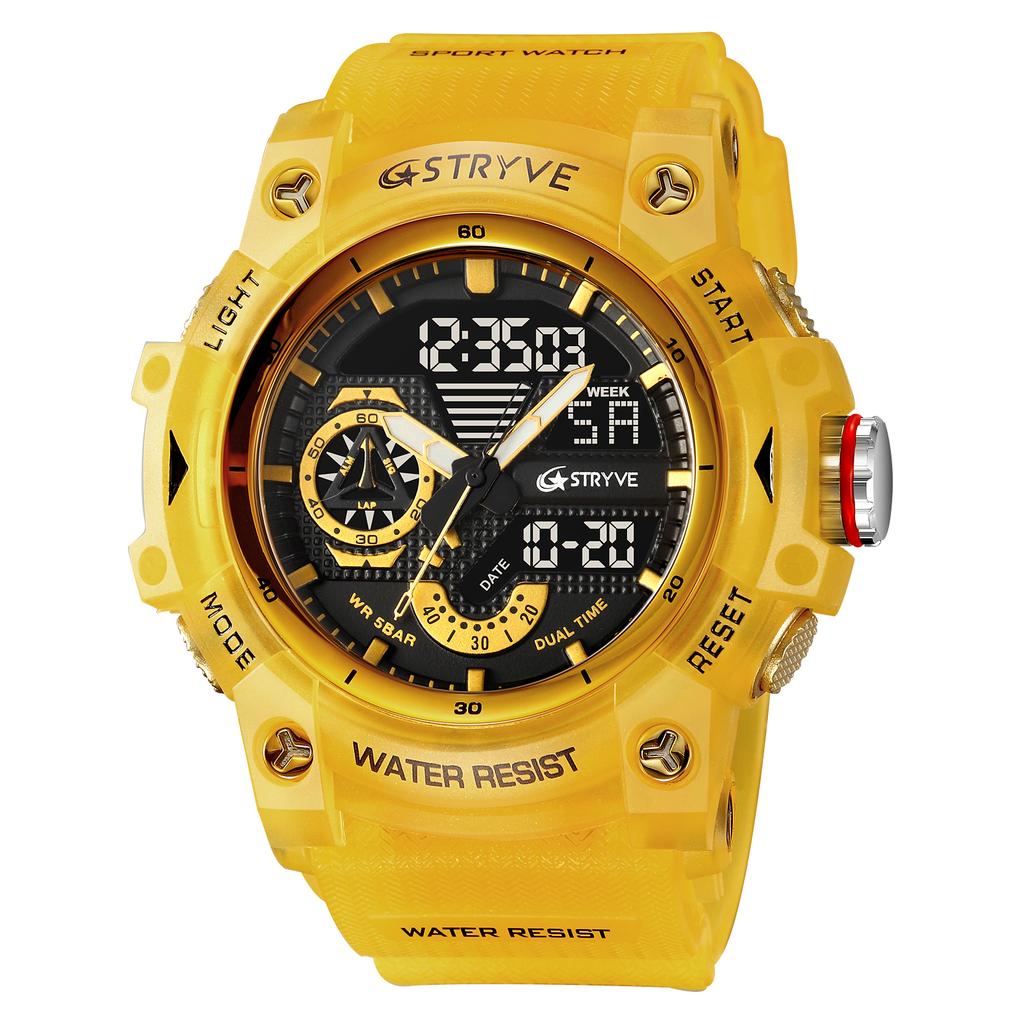 NEW STRYVE Top Brand Men's Digital Watch Casual Sport Watch Luminous Waterproof Multifunctional Student Electronic Watches