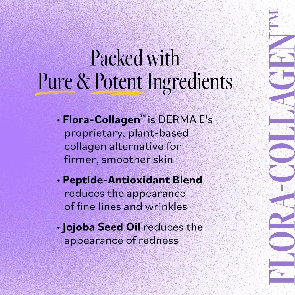 Увлажняющий крем с коллагеном и пептидами Derma E и Flora 2,0 унции
