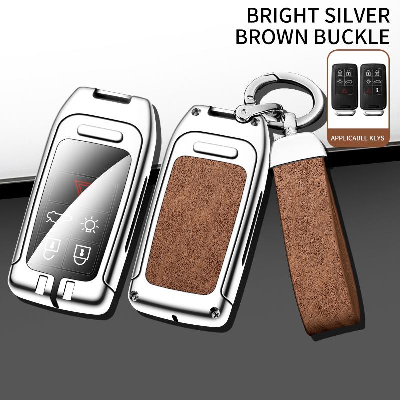 Новый чехол для дистанционного ключа из цинкового сплава, кожаный защитный чехол для Volvo XC60 V60 S60 S80 XC70 V40, автомобильные аксессуары для интерьера