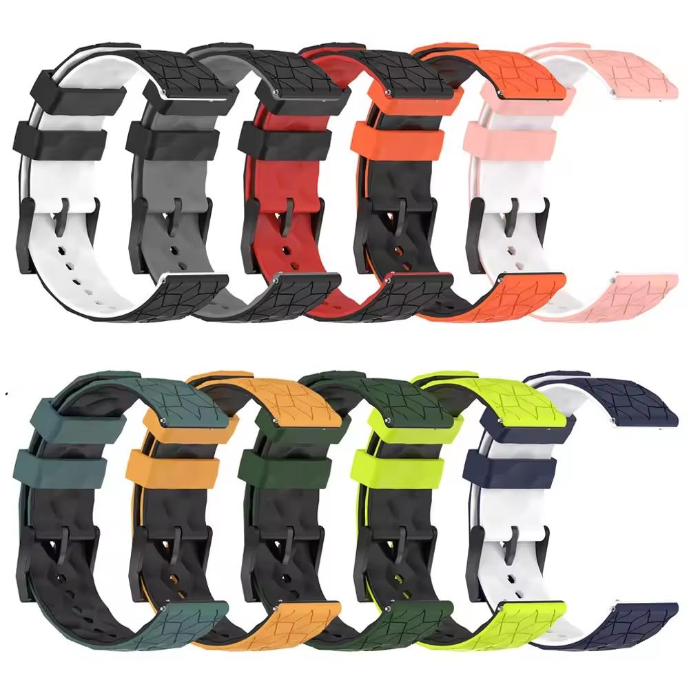 Силиконовый ремешок с рисунком "Футбол" 22 мм 20 мм для Garmin Forerunner 55 165 265 965 255 955/Venu 3 2 Ремешок для Garmin Vivomove Trend