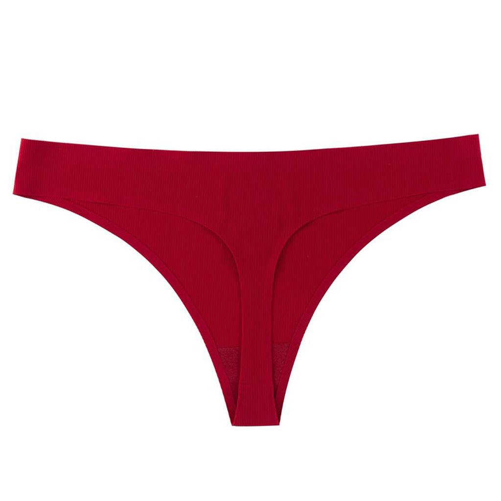 5 PC Seamless Ice Silk Seamless Ladies Breathable Briefs Ultra-thin Thong Underwear Women