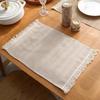 Soft 1 Pcs Household Cotton Linen Fringed Party Supplies Table Decor Placemats Table Mats Napkin