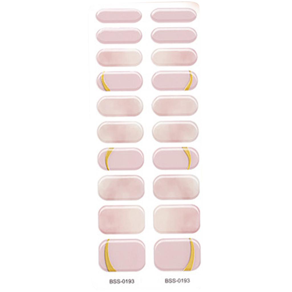 Semi Cured Gel Nail Strips Long Lasting Nail Polish Strips Salon Gel Nail Sticker Nail Art Wrap Decoration for Women