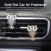Sparkling Owl Car Aromatherapy Eliminates Odors Long-lasting Freshness Resin Material Owl Vehicle Aromatherapy