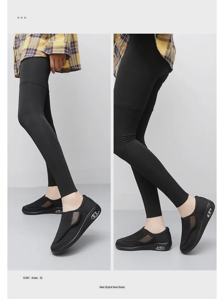 Женские кроссовки на липучке с сеткой для ходьбы - Дышащие, Мягкая подошва, Повседневный комфорт для весны и осени