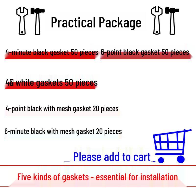 Высокотемпературная резиновая силиконовая уплотнительная шайба с плоской сетчатой прокладкой для 4-точечного водонагревателя и 6-точечного водомера, шланга подвода душа.