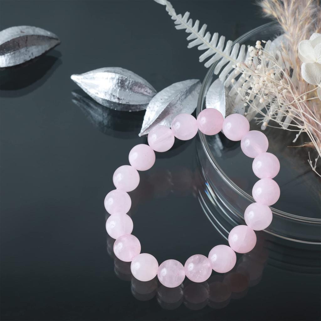 Rose Quartz Natural Stone Power Stone Bracelet Love Luck Health Luck Love Success Circumference [Nanto Tenseki] (Inner 17cm)