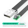 Плоский силиконовый мягкий кабель для зарядки Micro USB, DIY плата с разъемом с прямым изгибом, доступен в 1м/2м.