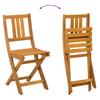 Outdoor Bistro Chairs with Cushions 2 pcs Cream White 38 x 46 x 85 cm