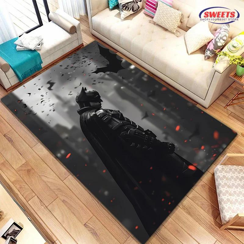 Новый ковер DC Batman для зоны, гостиная, спальня, диван, офисная зона, детская комната на выбор, нескользящий коврик, машинная стирка, подарок