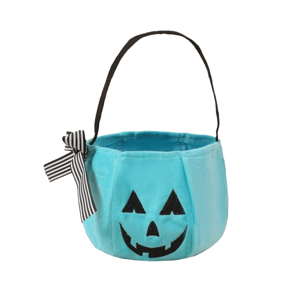 Gift Basket Portable Pumpkin Bucket Sugar Bag Lace Bow Eco Friendly Bow Candy Bag Cartoon Trick Or Treat Bags Halloween Party