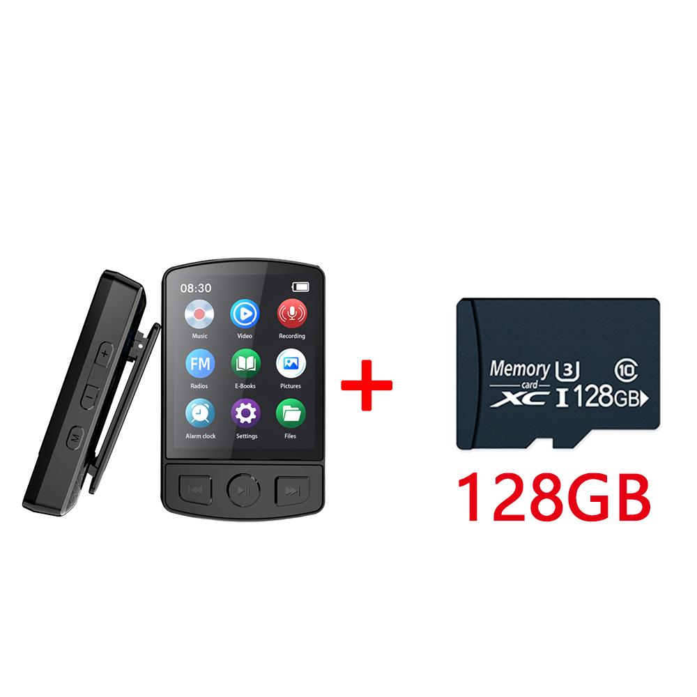 A7 Bluetooth 5.2 MP3-плеер с клипсой для крепления, спортивный музыкальный Walkman с записью экрана, поддержка FM, записи, электронных книг, будильника