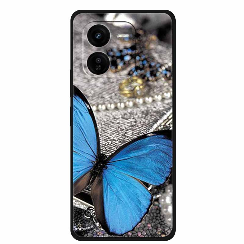For iQOO Z9x Z9 Turbo 5G Case Luxury Fashion Soft Silicone Phone Case For iQOO Z9 Turbo 5G Cover Shockproof TPU Protector Capa