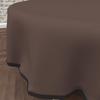 Round Stain-resistant Tablecloth In Washed Microfibre, Diameter 180 Cm, BOHEME Brown, by Soleil d'Ocre